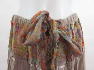 SOYA Multicolored Floral Draw String Tiered Skirt Sz 2  