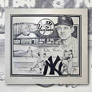  New York Yankees 1956 World Series Championship Print 