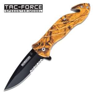  3.5 Tac Force Tactical Spring Assisted Knife Orange Camo 