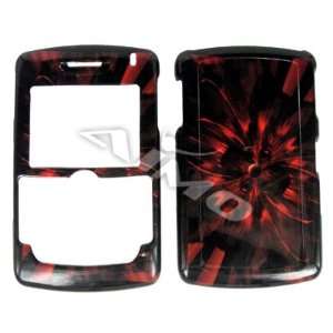 RED STEEL FLOWERS snap on case for Blackberry 8800 (many other designs 