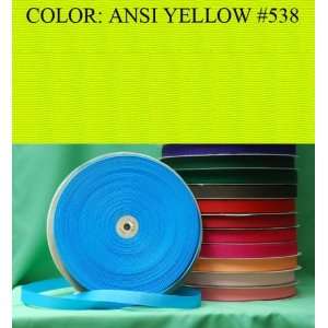 50yards SOLID POLYESTER GROSGRAIN RIBBON Ansi Yellow #538 2 1/4~USA