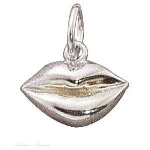  Sterling Silver Lips Charm Arts, Crafts & Sewing