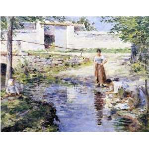 FRAMED oil paintings   Theodore Robinson   24 x 18 inches   Gossips