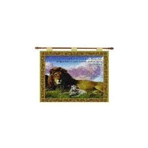  Lion and Lamb with Verse Wall Hanging Grande By Nancy 