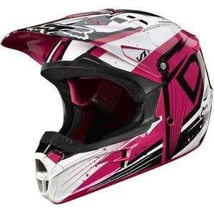  Fox Racing V1 Undertow Helmet   X Large/Black/Pink 