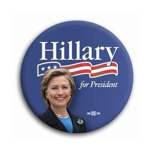  Hillary for President Photo Button   3 (blue background 
