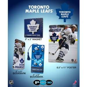   Popz Toronto Maple Leafs Dion Phaneuf 3D Poster, Magnet & Bookmark Set