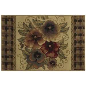  SHAW Reflections MULTI PANSIES 3VA72 07100 BEIGE 26 x 4 