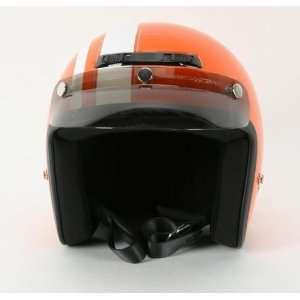   Retro Helmet , Color Orange/White, Size XL 0104 0899 Automotive