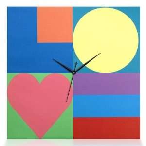  Mod Love Square Canvas Wall Clock