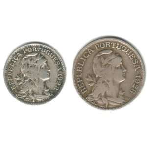   Portugal 50 Centavos & 1 Escudo Coins KM#577 & KM#578 