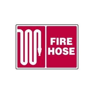 FIRE HOSE (W/GRAPHIC) 10 x 14 Adhesive Vinyl Sign
