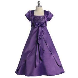  Chic Baby Girls Purple Layered Flower Girl Pageant Formal 