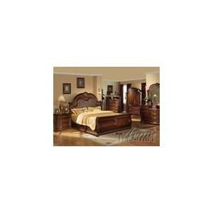   Piece Brown Cherry Finish Bedroom Set by Acme   10310