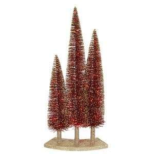  Vickerman 20002   16 24 20 Red & Gold Glitter Pine Tree 