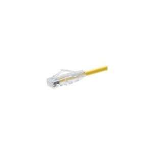  Oncore Clearfit CAT5E Patch Cable, Yellow, Snagless, 3FT 