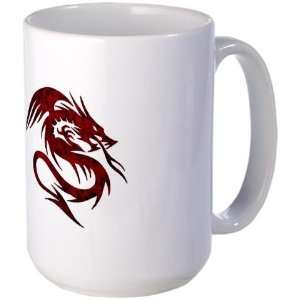  Red Winged Dragon Dragon Large Mug by  