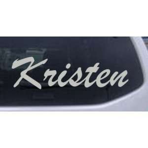  Kristen Car Window Wall Laptop Decal Sticker    Silver 