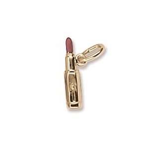  Rembrandt Charms Lipstick Charm, 10K Yellow Gold Jewelry