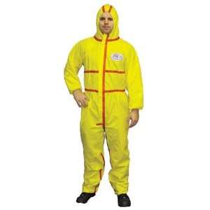   7015YT 3XL Hooded Coverall,Yellow,3XL,PK 6