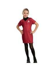 Deluxe Red Uhura Kids Star Trek Dress   Child Star Trek Costumes