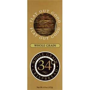 34 Degrees Whole Grain Crispbread, 4.5 Ounce Boxes (PACK OF 12)