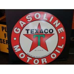  Texaco gas old style large gas and oil sign 24 inch 