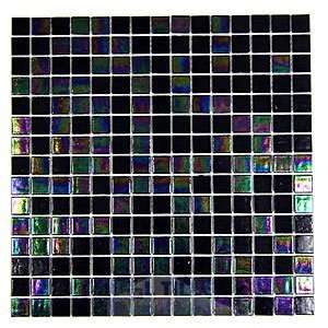   glass tile in black kimono blend 12 7/8 x 12 7/8