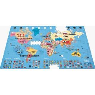  PlaSmart PP13401 World Map Puzzle Large 3 x 41/2 Feet   96 