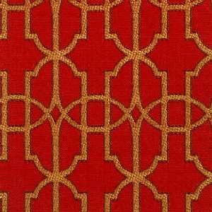  14910   Gold/Red Indoor Upholstery Fabric Arts, Crafts 
