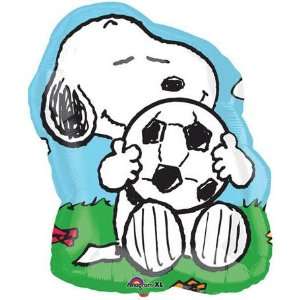  Snoopy w/ Soccer Ball Shaped Mylar Balloon 28 Health 