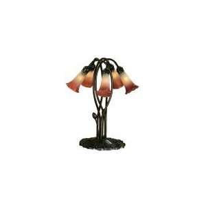   Lilies Five Light Table Lamp 16.5 H Meyda 16012