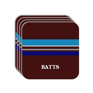 Personal Name Gift   BATTS Set of 4 Mini Mousepad Coasters (blue 