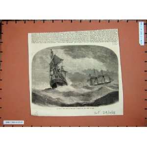  1868 Rescue Crew Ship Americana Adept Sea Fine Art
