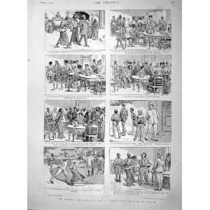  1895 Police Court Ceylon India Natives Antique Print