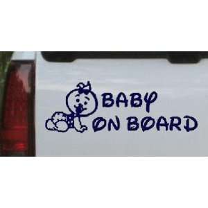  Navy 56in X 19.5in    Baby On Board (Girl) Car Window Wall 