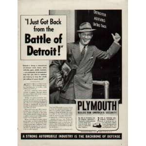   of Detroit  1941 Plymouth Defense Ad, A2748 