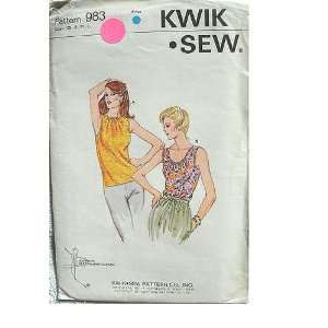  MISSES TOP SIZE XS S M L (CHEST 31 1/2 TO 41 1/2) KWIK SEW 