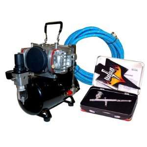   Twin Cylinder Airbrush Compressor with Tank
