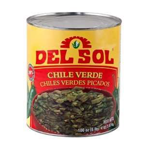 Del Sol Diced Green Chile Peppers 6 Grocery & Gourmet Food