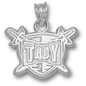 Troy State Trojans 1/2 Troy Trojans Pendant   Sterling Silver 