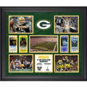  Mounted Memories Green Bay Packers Four Time Super Bowl 