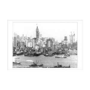  Highrises of Lower New York 12x18 Giclee on canvas