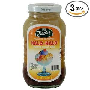 Tropics Halo halo Sweet Fruit Mix, 12 Ounce Jars (Pack of 3)  