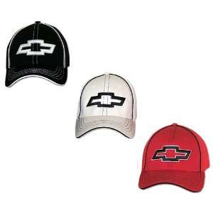  Chevrolet Embroidered Bowtie Flex Fit Mens Hat Red S/M 