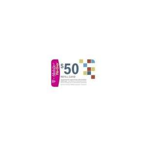  T Mobile To Go Prepaid $50 Refill Card Cell Phones 