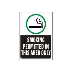  SMOKING PERMITTED IN THIS AREA ONLY (W/GRAPHIC) 10 x 7 