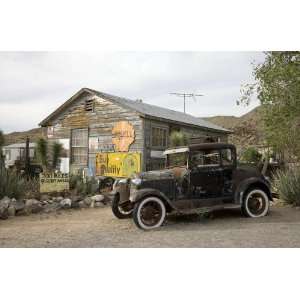  Americana Poster   Antique Car Hackberry General Store 