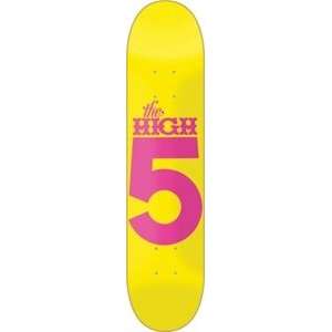  High5 The High 5 Medium Yellow Skateboard Deck   8 