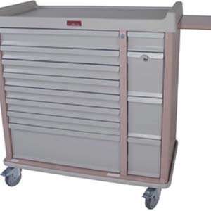 OptimAL Aluminum 294 Capacity Unit Dose Medication Box Cart Standard 